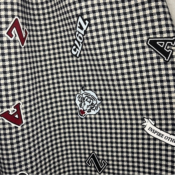 Zara Gingham Varsity School Button Down Skirt Size S - Picture 9 of 11